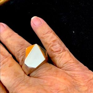 Sterling silver geometric style ring